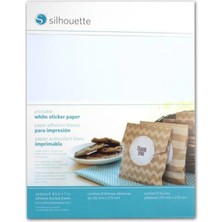 Silhouette Yapışkanlı Beyaz Etiket Sticker Kağıtları (8 Adet)