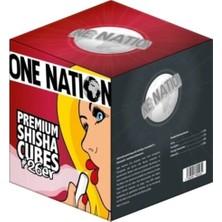 One Nation Nargile Kömürü – 64’lü Küp ( 1 Kilo )| %100 Hindistan Cevizi, Katkısız, Az Kül