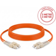 Alfafonet Sc/pc-Sc/pc Multimode Om2 Dupleks 3 Metre Fiber Patch Cord