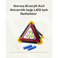 Renas Store Solar Şarjlı Üçgen LED Park ve Ikaz Lambası