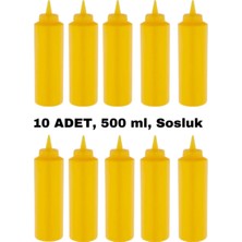 GastroPlast 10 Adet, 500 Ml, Fişek Plastik Sosluk, Ketçap, Mayonez, Hardal, Barbekü, Zeytinyağlık, Limonluk