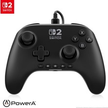 Powera Advantage Nintendo Switch 2 Için Kablolu Kumanda, Siyah, Resmi Lisanslı, Hall Efekti, Atanabi