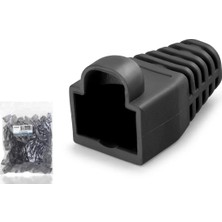 Renas Store RJ45 Konnektör Papuç - 100 Adet Siyah / Ekonomik Poşet Paket ND2429