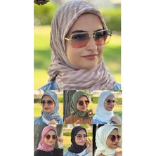 ALDAIYR 7 Jakarlı Pamuk Caz Eşarp 120X120 Pamuk