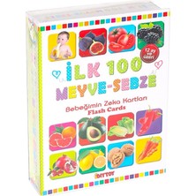 Renas Store 1765 Flash Card Ilk 100 Meyveler Eğitici Kartlar