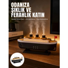 Renas Store Ultra Sessiz Titanik Gemi LED Işıklı Aroma Difüzörü Oda Nemlendirici Yeni Nesil