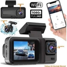 Renas Store 2 Inç Araç Içi Kameralı Ekran 1080P Full Hd Kaliteli Hafıza Kart Destekli