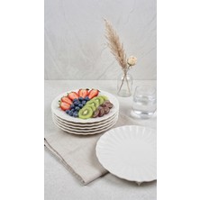 Tezyinat Wood Demet Porselen 6'lı Çay Tabağı