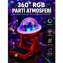 Aslanoğlu Store 360° Rgb LED Disco Işığı Ayarlanabilir Başlıklı Güneş Enerjili Projektör Lamba