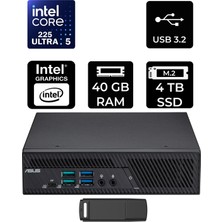 Asus Expertcenter PB64 Core Ultra 5 225 40GB Ram 4tb SSD Freedos PB64-B50060MHP325 Mini Masaüstü Bilgisayar + Per4 USB Bellek