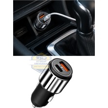 Otokap Universal 45W Hızlı Araç Şarj Aleti Type-C Çakmaklık Adaptörü Siyah
