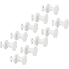Bg Store Skadıs Mini Plastik Itme Kancası (Skadıs Pegboard Için Uygundur), Beyaz, 19 Mm, 205.198.88-10'LU Paket