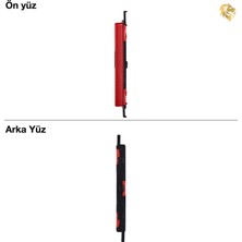Arsking Galaxy A12 Tuş Takımı Kırmızı Düğme Seti Tuş Takımı Buton Açma-Kapama Düğmesi