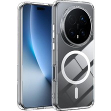 Nanospace Honor Magic 8 Pro Uyumlu Sert Mika Magsafe Şeffaf Kamera Korumalı Kılf