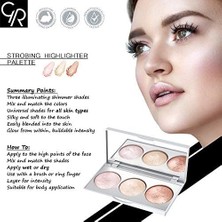 Bg Store Strobing Highlighter - 3'lü Fırınlanmış Aydınlatıcı Paleti