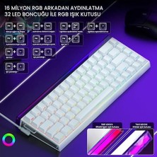 Bg Store Aula Hero 68 He Manyetik Klavye Rapid Trigger Black King Switch 8000Hz Rgb Neon Tkl Hot Swap Oyuncu Klavyesi Beyaz