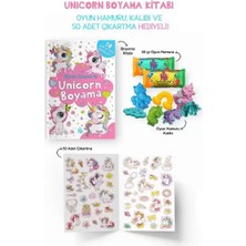 Renas Store Unicorn Boyama Kitabı - Oyun Hamurlu - 3 Yaş