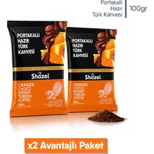 Shazel Portakallı Hazır Türk Kahvesi 100 gr X 2 Adet (AROMALI) 2' li paket