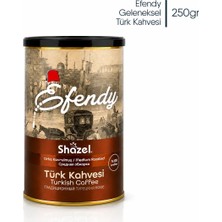 Shazel Efendy Türk Kahvesi | Silindir Teneke Kutu 250gr | Geleneksel Orta Kavrulmuş