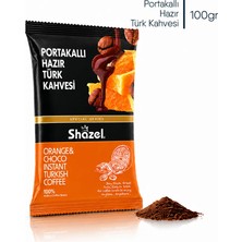 Shazel Portakallı Hazır Türk Kahvesi 100gr | Doğal Portakal Aromalı | Özel Seri