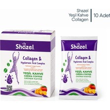 Shazel Kolojenli Ve Hyaluronik Asitli Detoks Yeşil Kahve 10 gr x 12 Adet