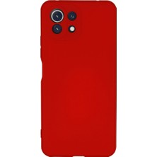 Kap Kaç Mi 11 Lite Kılıf Nano Içi Kadife Silikon - Kırmızı