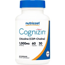 Nutricost Cognizm Citicoline ( Cdp-Choline ) 1,000 Mg 60 Capsules