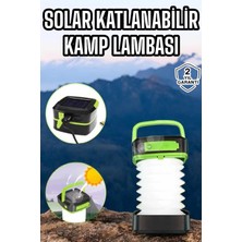 Renas Store Güneş Enerjili LED Lamba Kamp Lambası Katlanabilir Lamba USB Şarjlı