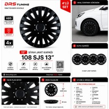 Drs Tuning 13 Inc Kırılmaz Sks Parlak Siyah Jant Kapağı 1 Takım 4 Adet NO:109