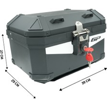 Gp Kompozit Base Universal 27 Lt Alüminyum Motosiklet Çantası Siyah
