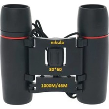 Renas Store 30X60 Cepte Taşımalı Kauçuk Kaplamalı Mini Dürbün Siyah