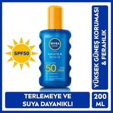 MarkEntegra 200ML SPF50 Güneş Spreyi, Suya Dayanıklı ve Transparan