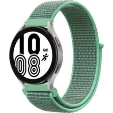 Renas Store Newface Samsung Galaxy Watch 4 Hasırlı Cırtcırtlı Kordon - Turkuaz