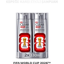 Clear Men Kepeğe Karşı Etkili Şampuan Scalp Edition Fifa World Cup 330 ml X2