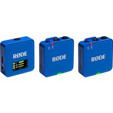 Mey İthalat Røde Wireless Go (Gen 3) - Üçüncü Nesil, 32-Bit, Çift Vericili, Kayıt Özellikli Kablosuz Mikrofon Seti (Kobalt)