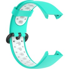 Kap Kaç Watch 2 Spor Delikli Kordon - Turkuaz-Beyaz