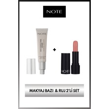 Note Kusursuz Bitiş Makyaj Bazı & Ruj Seti Deep Impact Lipstick 02 Skin Perfecting Primer Makyaj Bazı