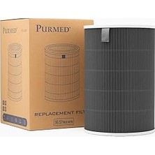 Renas Store Purmed Mi 1/2 / 3 / Pro Uyumlu Gri Hepa Filtre – H13 Filtrasyon, Yüksek Verim, Toz ve Alerjen Koruması