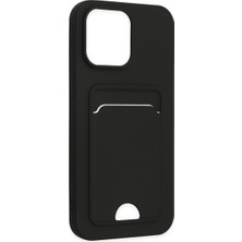 Kap Kaç iPhone 14 Pro Kılıf Kelvin Kartvizitli Silikon - Siyah