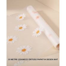 Renas Store 10 Metre Papatya Desenli Kolay Temizlenebilir Çekmece Matı