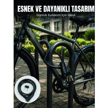 Valor Bisiklet Kilidi 12 mm Kalın Çelik Halat 80 cm Anahtarlı Güvenlik Kilidi 2 Anahtarlı Pvc Kaplamalı