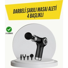 Renas Store Mini Masaj Tabancası 4 Başlık 6 Hız Ayarlı