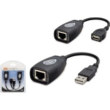 Renas Store USB RJ45 Kablolu Uzatıcı Seti 45 M - Siyah HDX5008