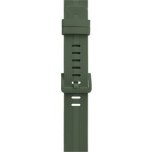 Kap Kaç Watch 38MM KR408 Çizgili Silikon Kordon - Koyu Yeşil