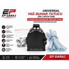 EP Garaj Otomotiv Universal Yağ Buhar Tutucu (Oil Catch Can) Alüminyum Yağ Buharı Toplama Tankı – Motorları Için