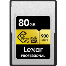 Lexar 80GB Profesyonel Cfexpress Tip A Altın Serisi Hafıza Kartı, 900MB/S'YE Kadar Okuma, Sinema Kal