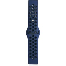 TeknoKapsül Watch 22MM Spor Delikli Kordon - Lacivert-Siyah