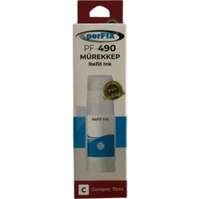 Kap Kaç Perfıx Canon  Pf CGI-490C - Mavi  790 - 190 -  Şişeli Mürekkep 70ML