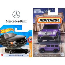 Hot Wheels 2 Araç Mercedes-Benz Set - Hot Wheels '89 560 Sec Amg & Matchbox G 550 (1/64), Oyuncak Ar