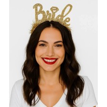 Renas Store Üreticiniz Altın Renk Bekarlığa Veda Italik Yazı Alyanslı Bride Taç